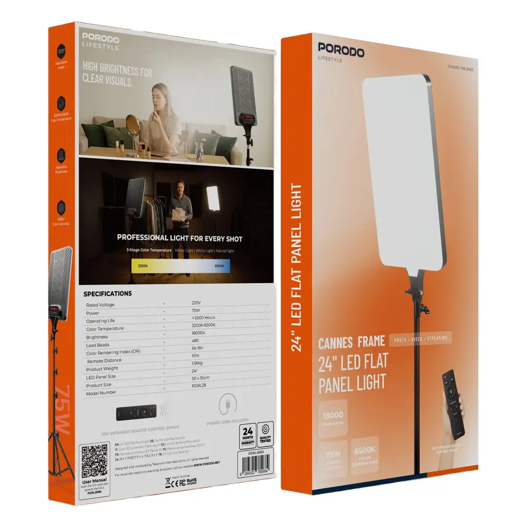 چراغ پنل LED تخت پرودو Cannes Frame 24 اینچ مدل PDRL28BK